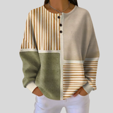 Tallulah | Colourblock Button-Neck Top
