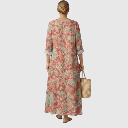 Amabel | Blossom-Print Midi Dress