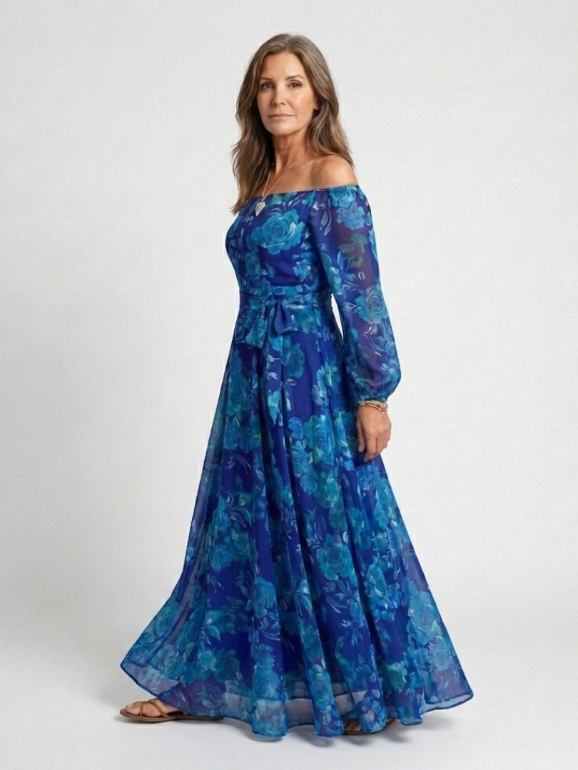Judith | Off-Shoulder Floral Maxi Dress