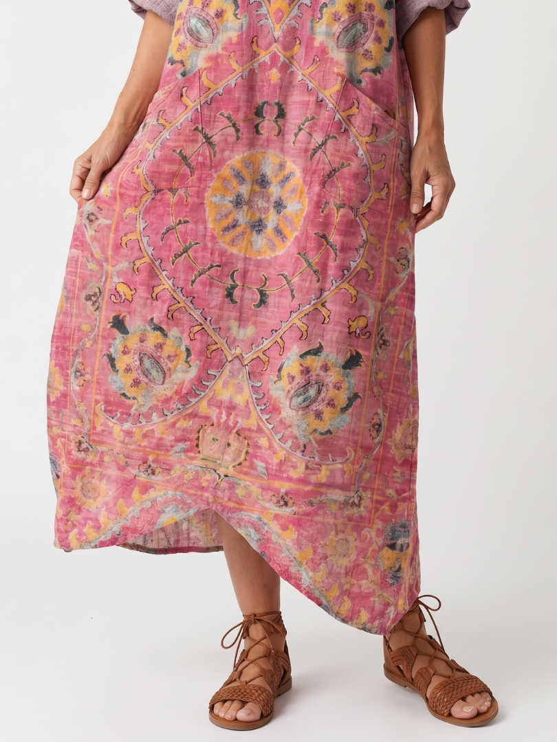 Paloma | Bohemian Print Relaxed Midi Dress