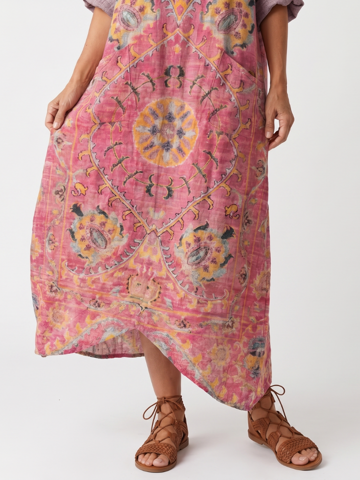 Paloma | Bohemian Print Relaxed Midi Dress