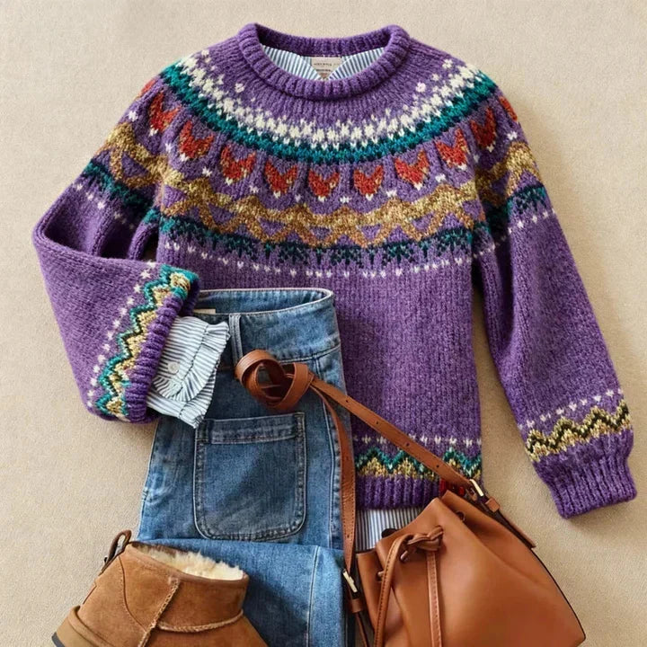 Sigrid | Nordic Patterned Sweater