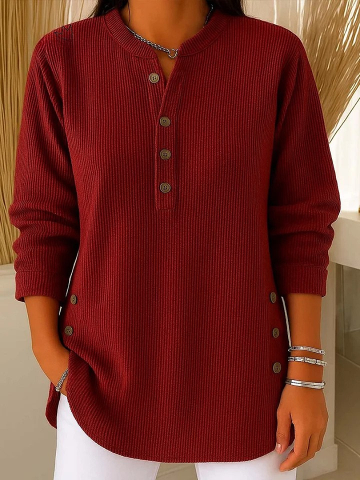 Elin | Ribbed Henley Tunic