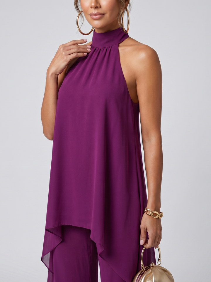 Marlena | Flowing Halterneck Two-Piece Set