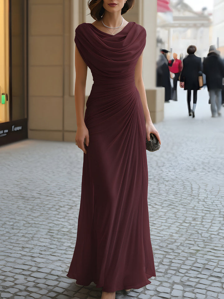 Cordelia | Draped Cowl-Neck Maxi Dress