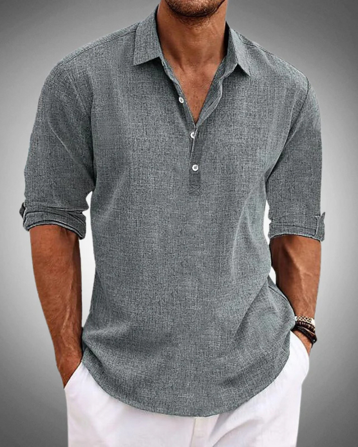 Everly | Relaxed Half-Placket Shirt