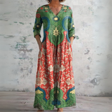 Dahlia | Vintage Floral Maxi Dress