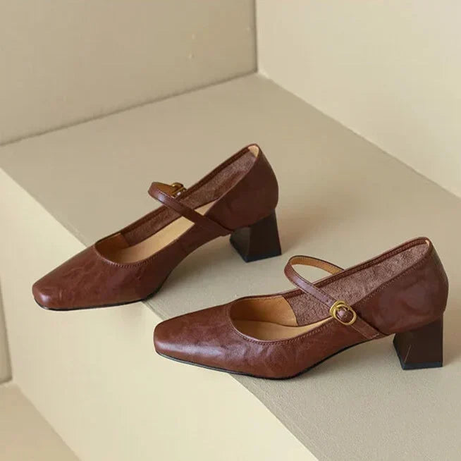 Emily | Buckled Block-Heel Mary Janes