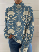 Judith | Botanical Mockneck Sweater