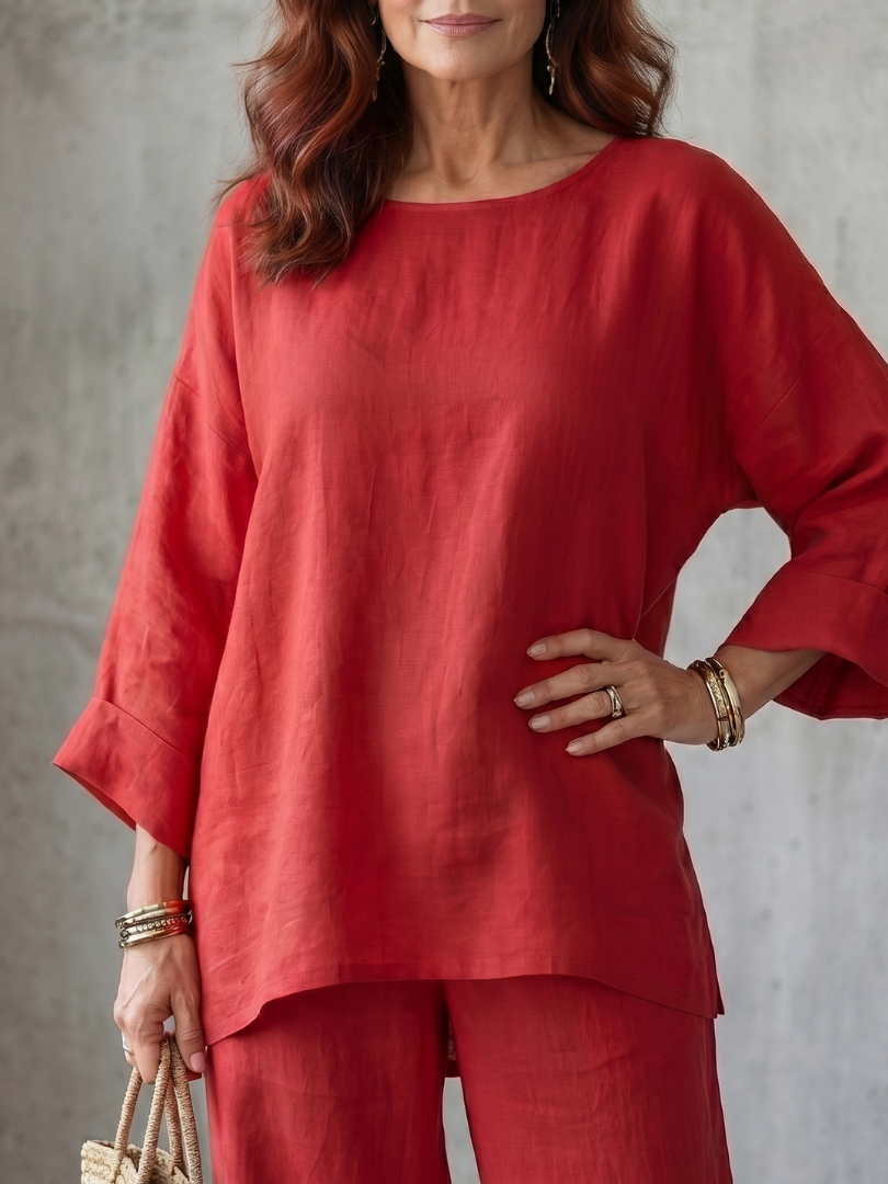 Deborah | Relaxed Wide-Leg Two-Piece Set