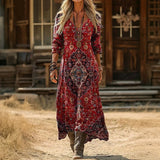 Delaney | Bohemian Print Maxi Dress