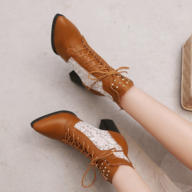 Patricia | Refined Lace-Up Heeled Boots