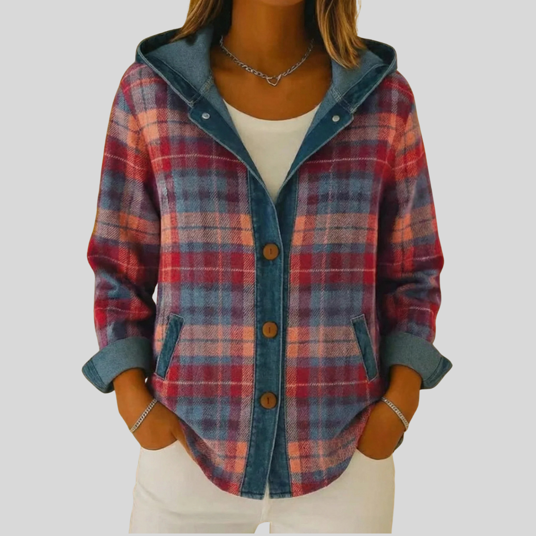 Marisa | Hooded Checked Shacket
