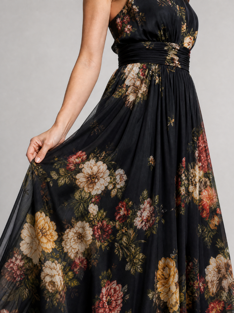Hazel | Floral Halter Neck Dress