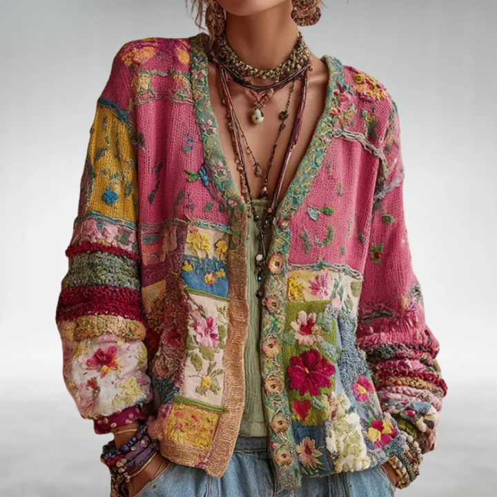 Penelope | Artful Patchwork Boho Cardigan