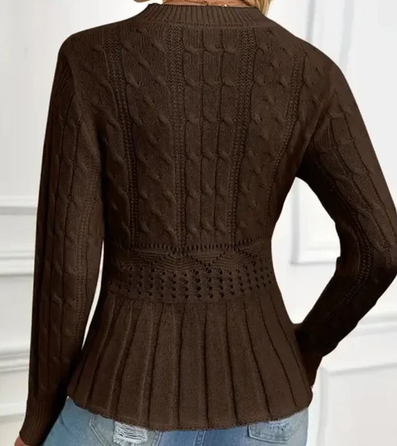 Marnelle | Refined Cable-Knit Peplum Jumper