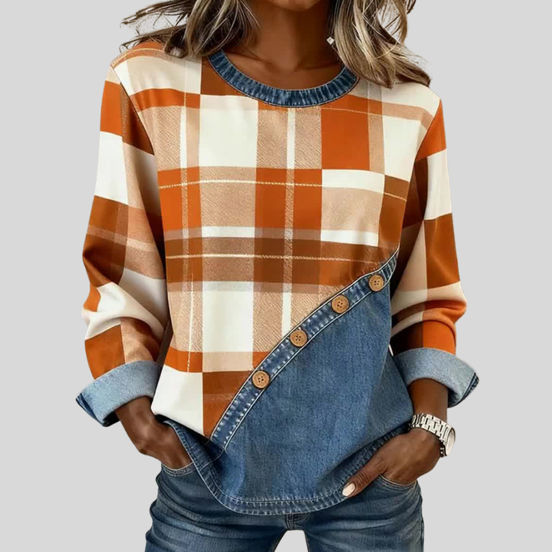 Callie | Colour-Block Patchwork Top