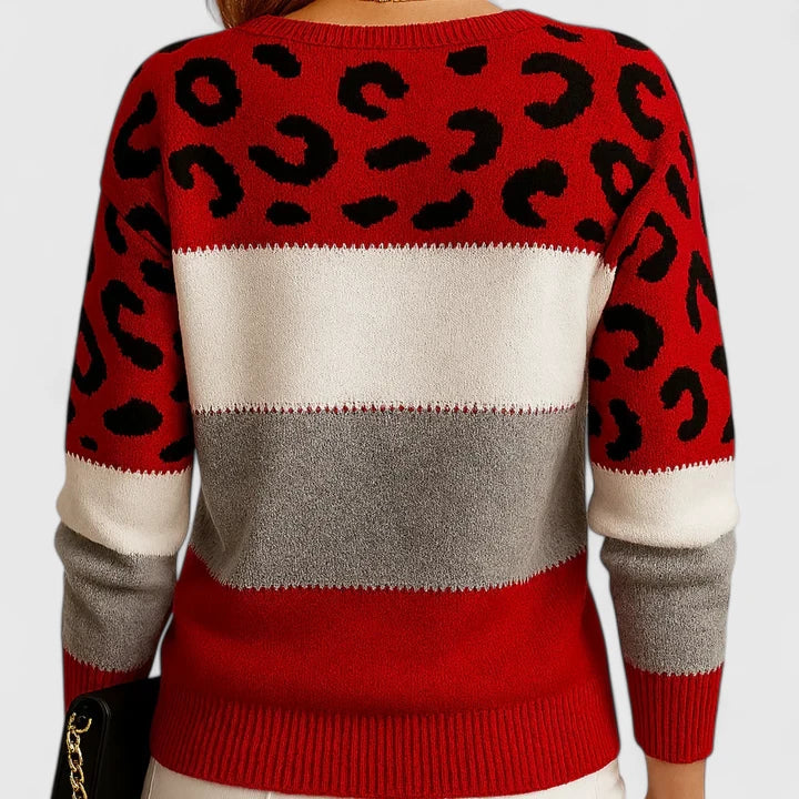 Delphina | Colour-Block Statement Jumper