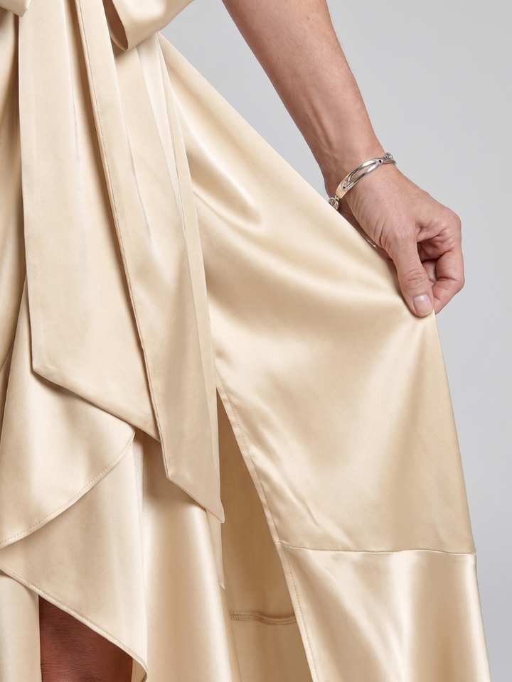 Della | Halter Neck Wrap Midi Dress