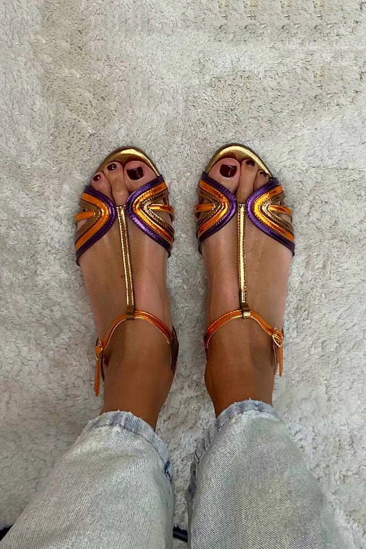 Helena | Woven Strap Flat Sandals