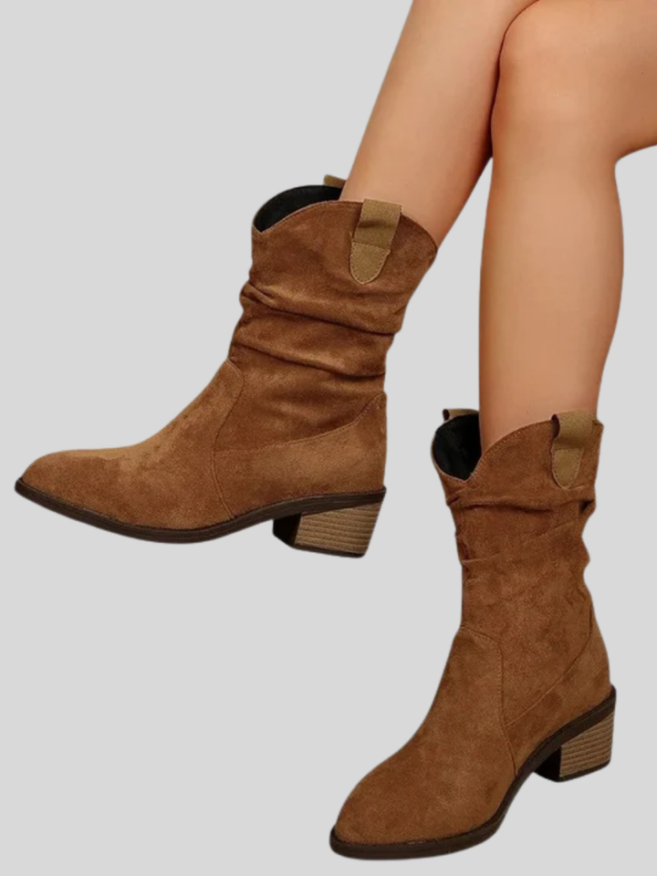 Adelia | Slouched Western Ankle Boots