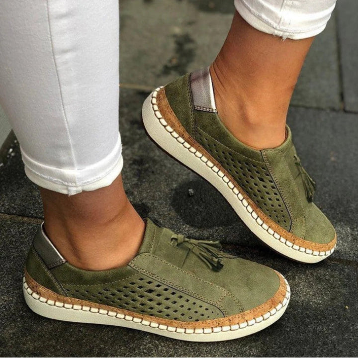 Faye | Cushioned Comfort Slip-On Trainers