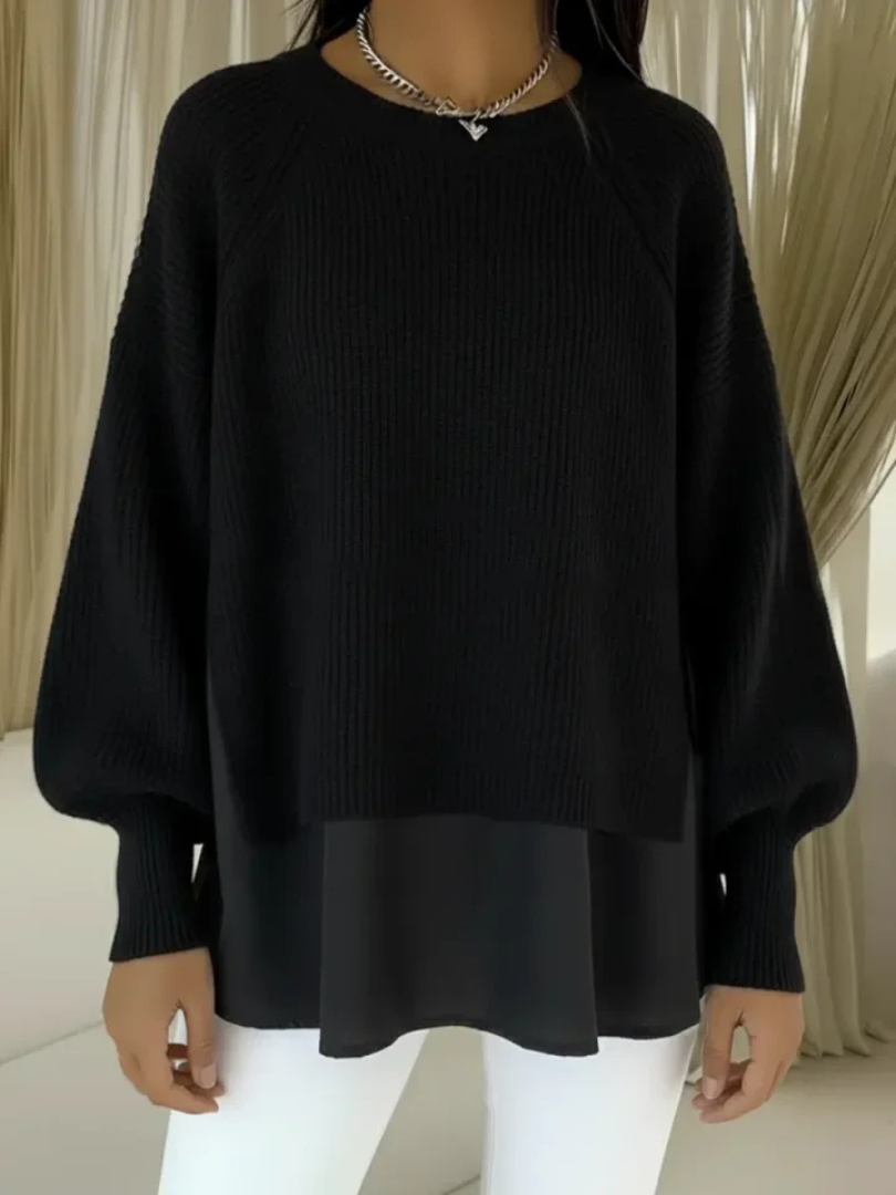 Elsie | Layered-Hem Knit Jumper