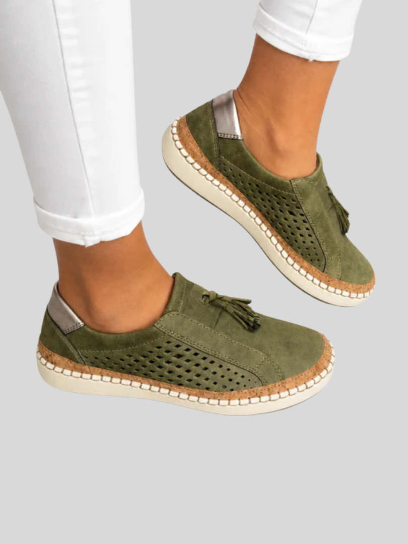 Faye | Cushioned Comfort Slip-On Trainers