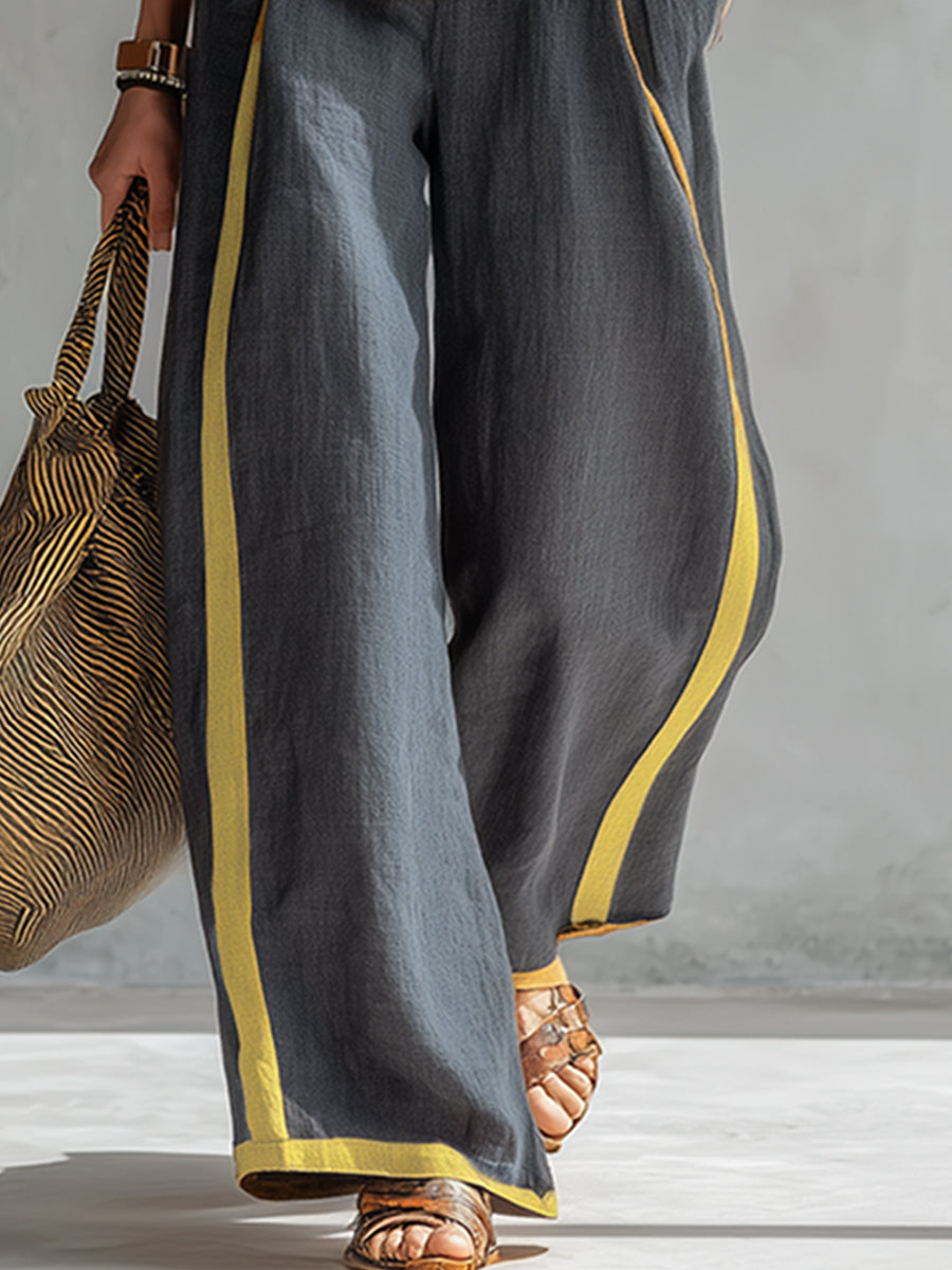 Pippa | Relaxed Contrast-Trim Two-Piece Set