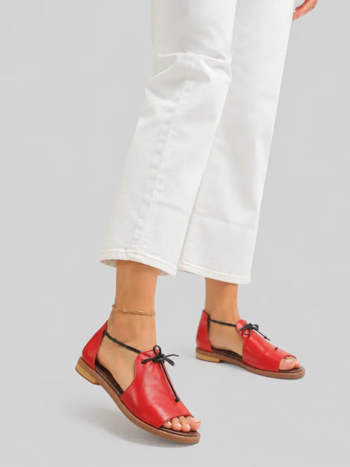 Adrienne | Tie-Strap Peep-Toe Sandals