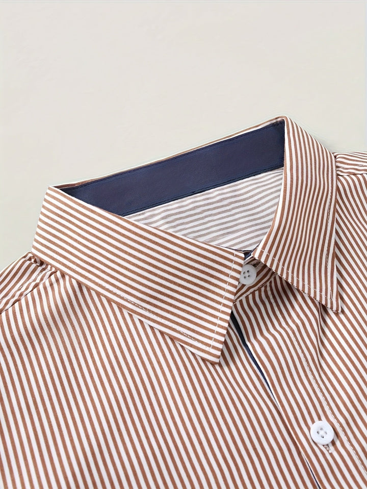 Harrington | Refined Striped Long Sleeve Shirt