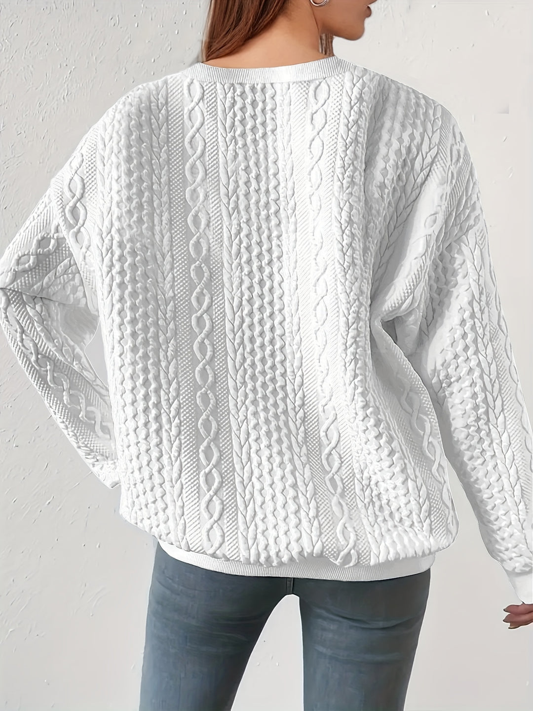 Holly | Textured Crewneck Sweatshirt