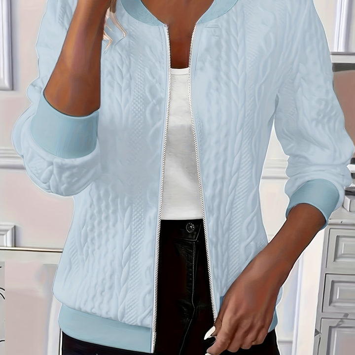 Nadine | Textured Zip-Up Jacket