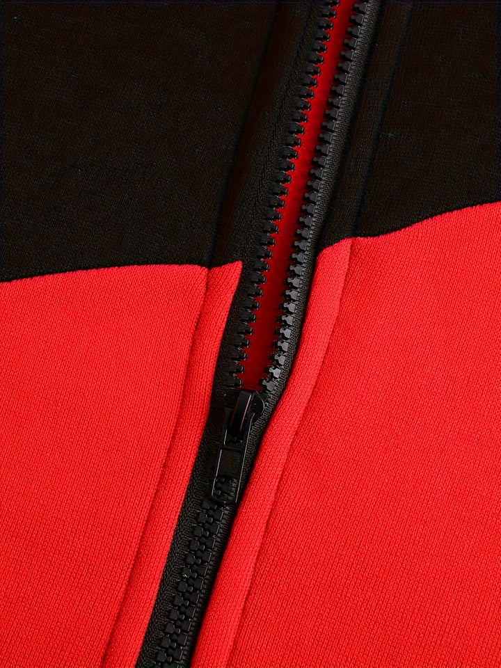 Carter | Colour Block Hooded Zip Jacket