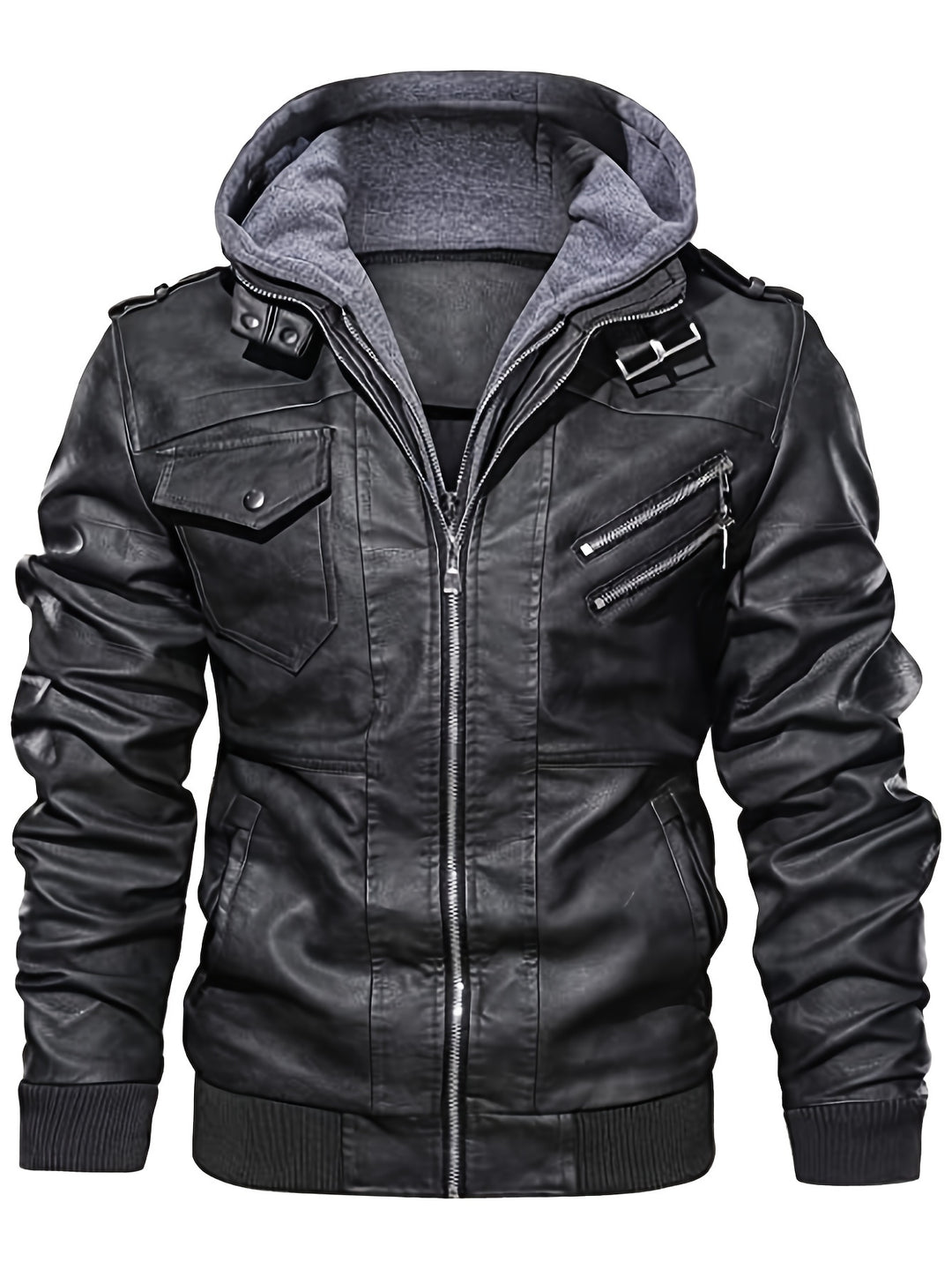 Callum | Hooded Rugged Biker Jacket