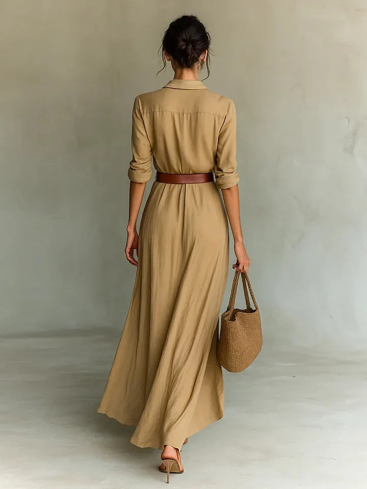 Cosima | Belted Wrap Maxi Dress