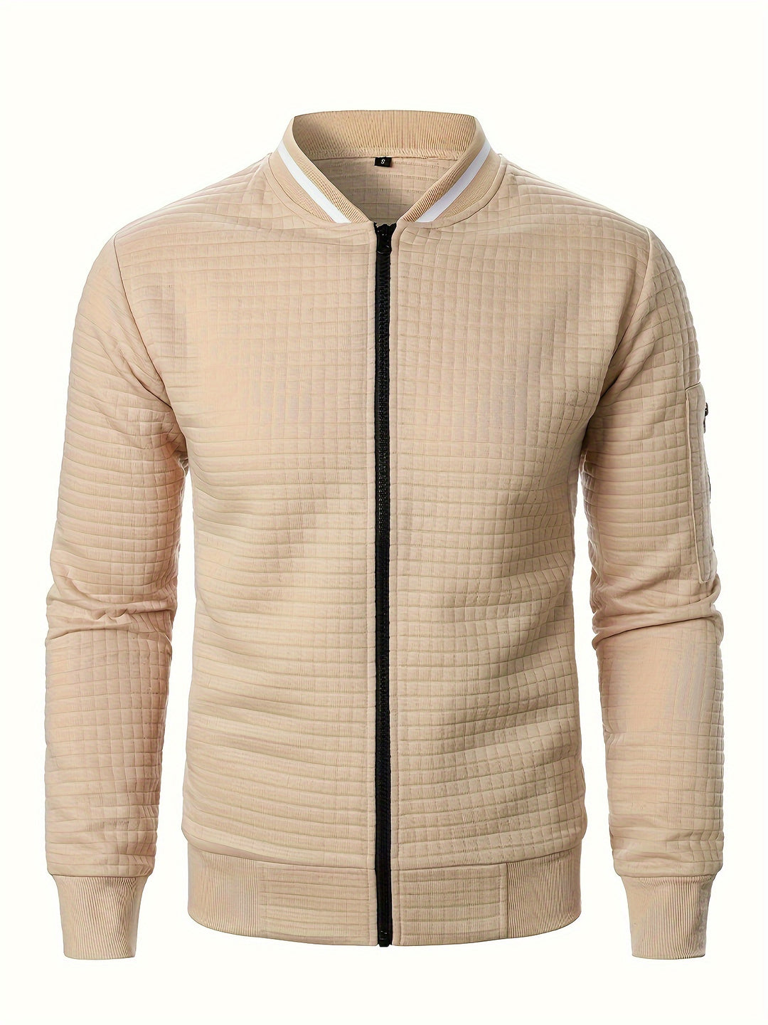Spencer | Textured Zip-Up Bomber Jacket