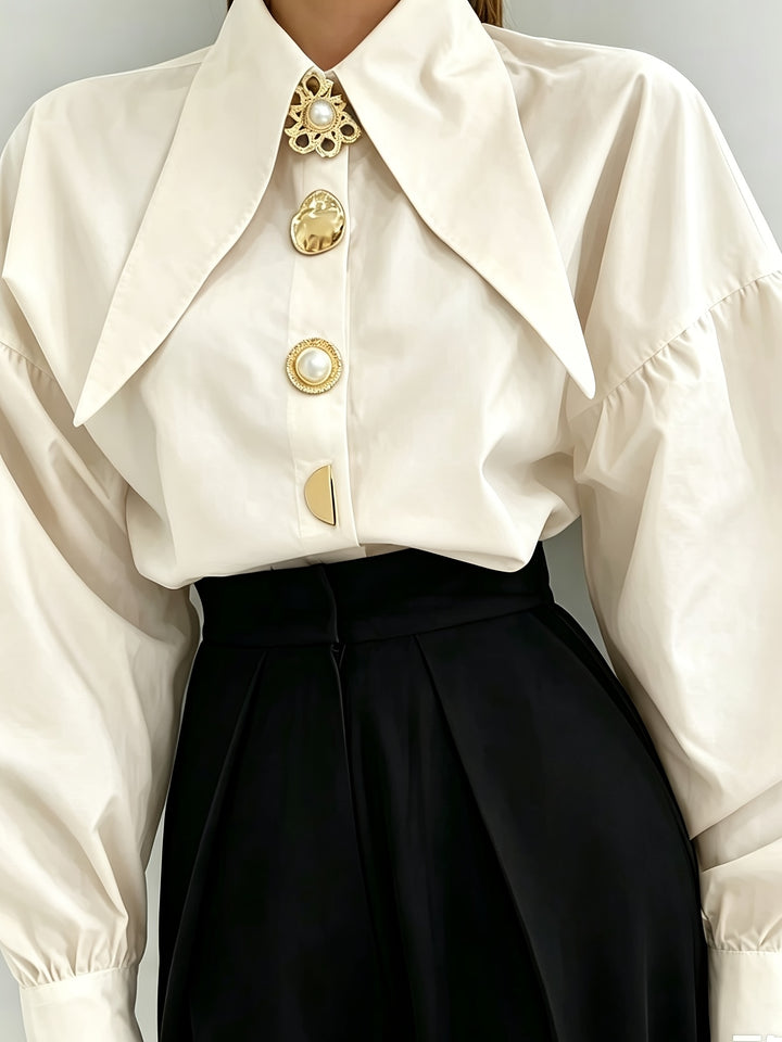 Audrey | Statement Lapel Blouse