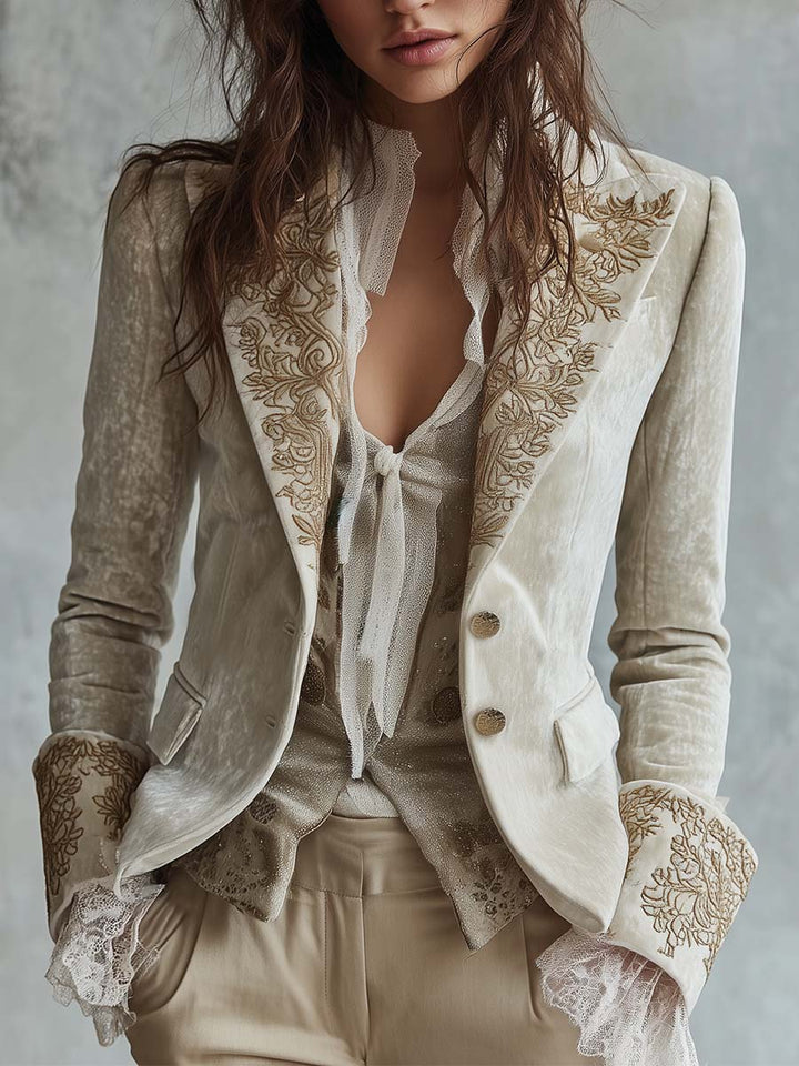 Amberly | Embroidered Tailored Blazer
