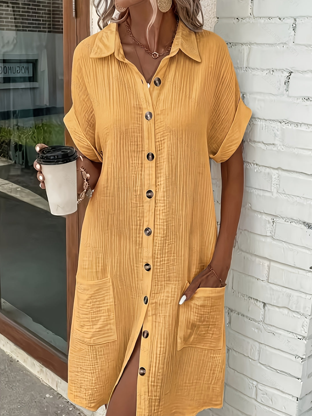 Georgia | Relaxed Button-Front Shirt Dress