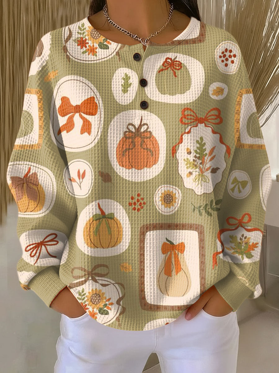 Pearl | Cosy Autumn Henley Sweater