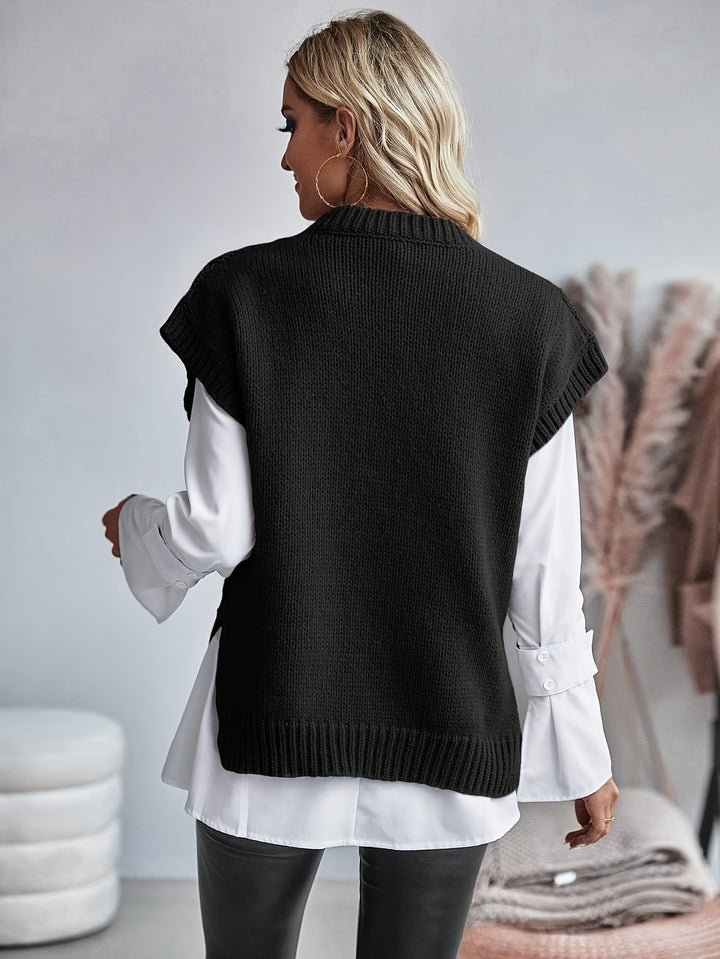 Adelia | Cable-Knit Sleeveless Vest