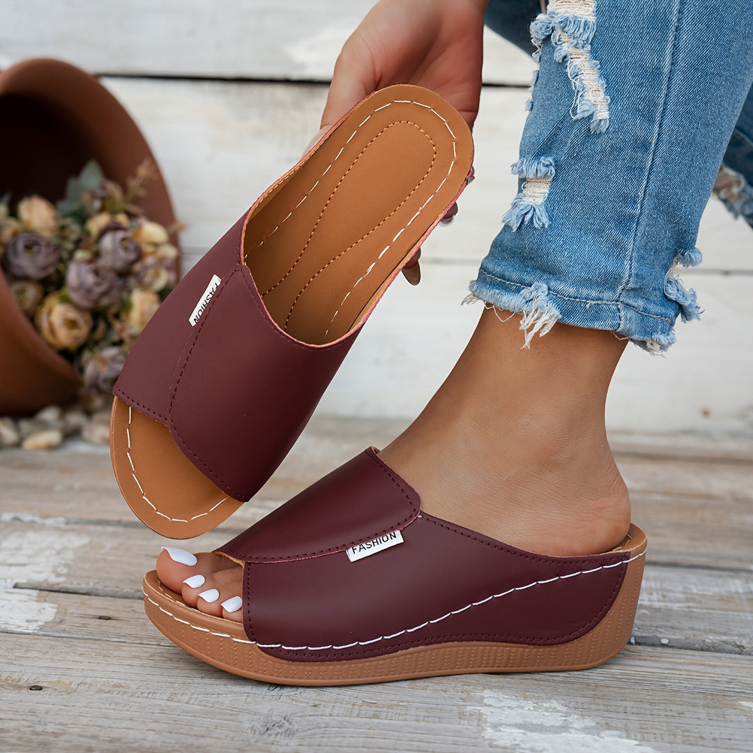 Marlena | Comfort Wedge Slide Sandals