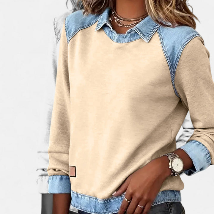 Caitlin | Relaxed Layered-Look Sweater