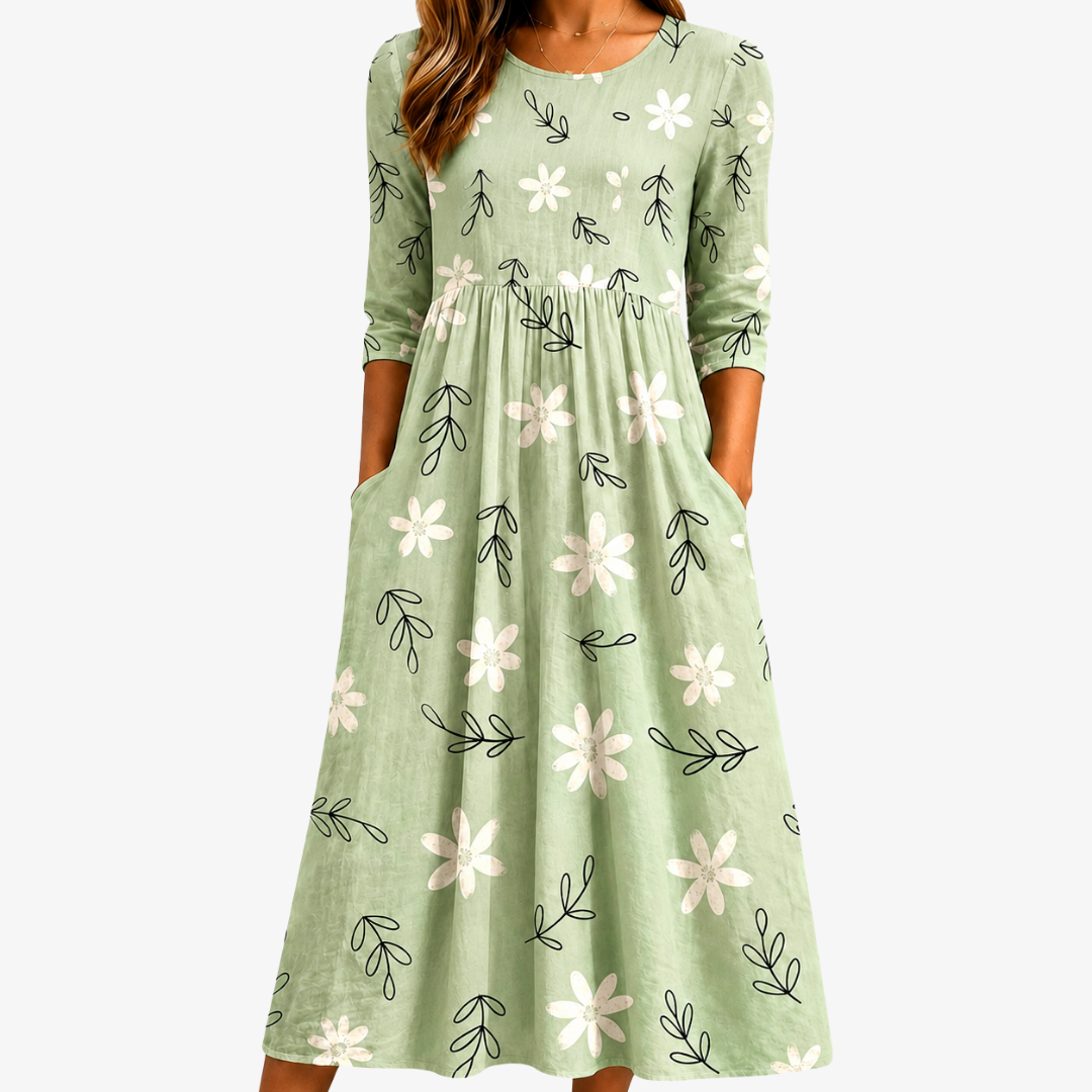 Ninette | Floral Pocket Midi Dress