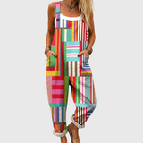 Clemency | Colourful Patchwork Dungaree Jumpsuit