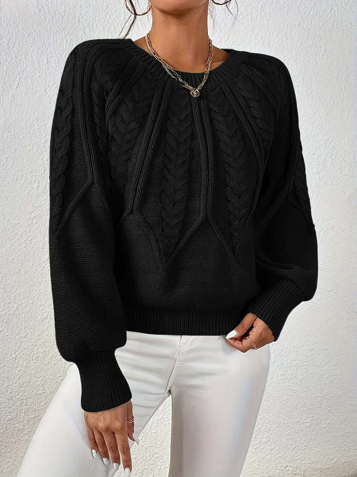 Fiona | Cable-Knit Round-Neck Sweater
