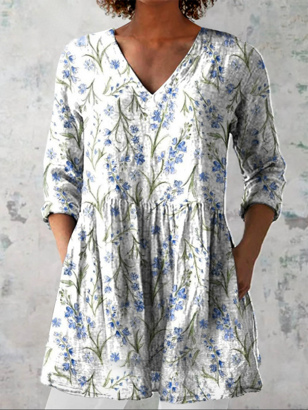 Nadia | Floral V-Neck Tunic