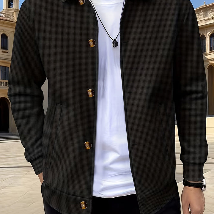 Gerald | Textured Button-Front Jacket