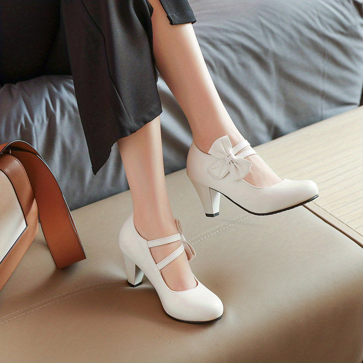 Eloise | Bow-Detail Ankle-Strap Heels